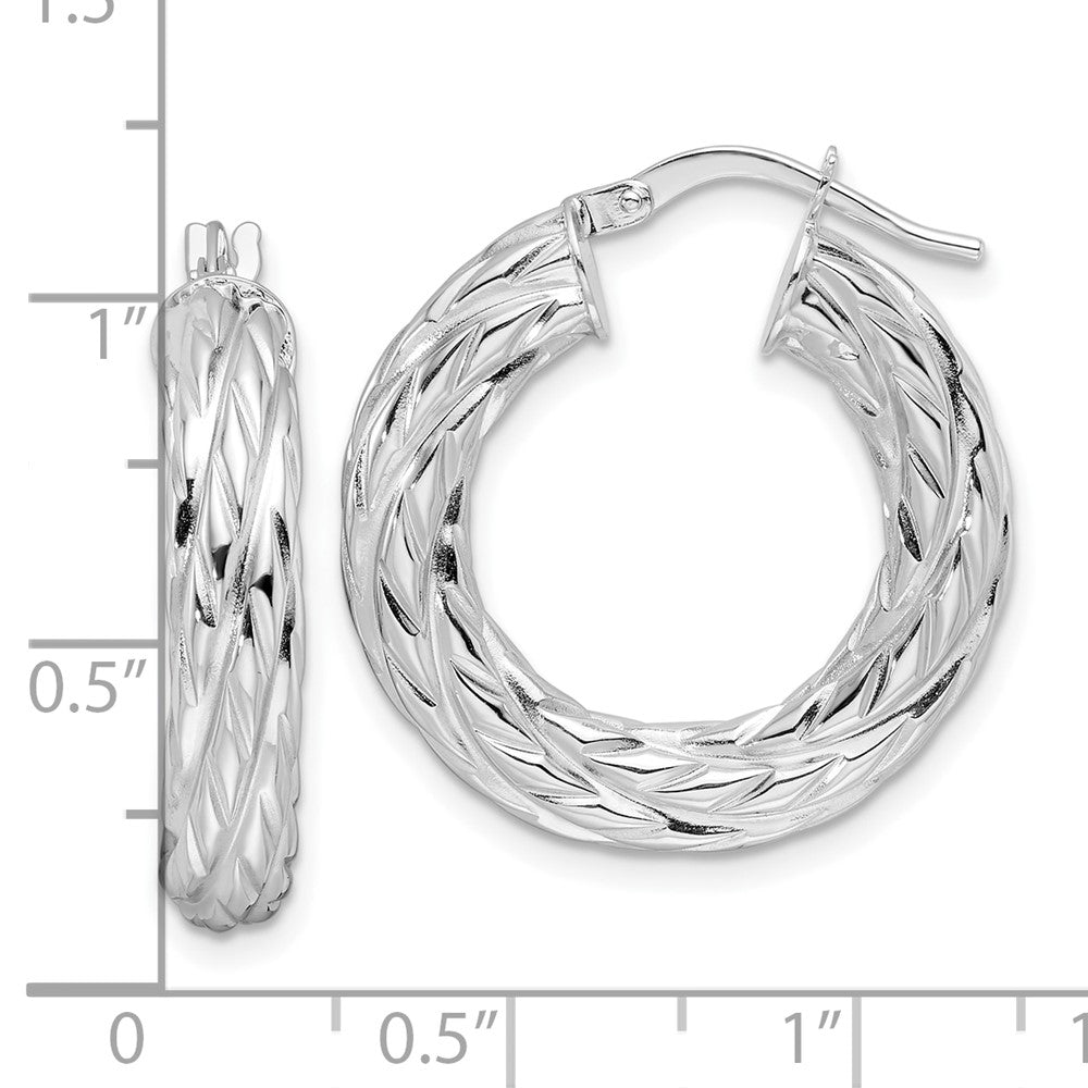 4.75mm Gold Twisted Hoop Earrings