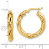 14k Polished Twisted Hoop Earrings