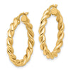 14k Polished Twisted Hoop Earrings