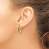 3.7mm Gold Twisted Tube Hoop Earrings