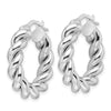 5.3mm Gold Twisted Tube Hoop Earrings