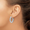 5.3mm Gold Twisted Tube Hoop Earrings