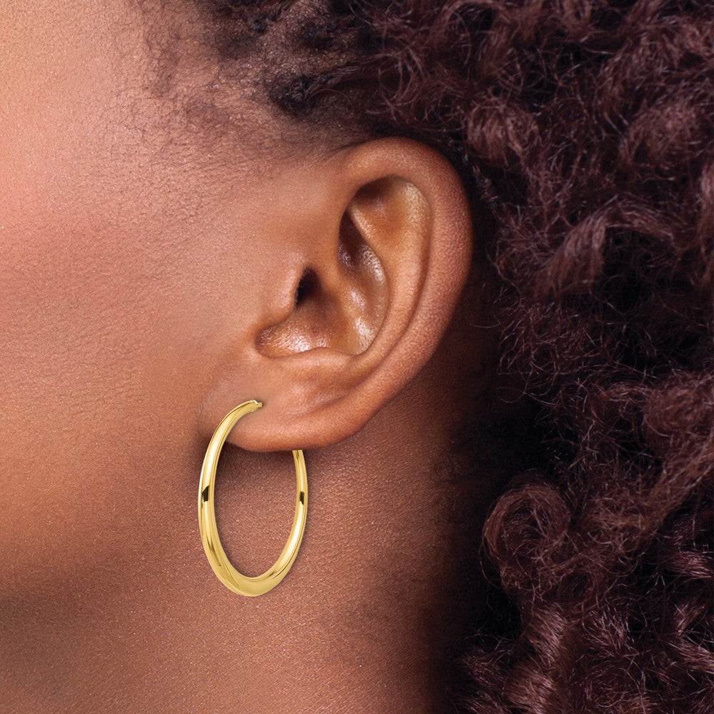 Gold C-hoop Post Earrings