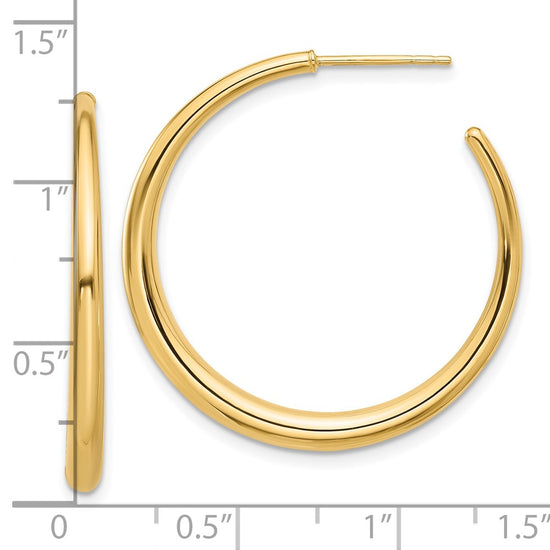 Gold C-hoop Post Earrings