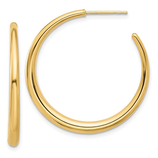 Gold C-hoop Post Earrings