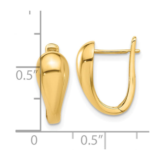 14K Polished Hinged Earrings