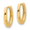 Gold Oval Hinged Hoop Earrings