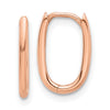 Gold Oval Hinged Hoop Earrings