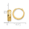 Gold Etched Hinged Hoop Earrings
