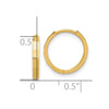 14K Polished and Diamond-cut Hinged Hoop Earrings