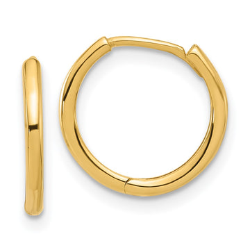 14K Polished Hinged Hoop Earrings