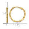 14K Polished Hinged Hoop Earrings
