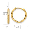 14K Polished Hinged Hoop Earrings