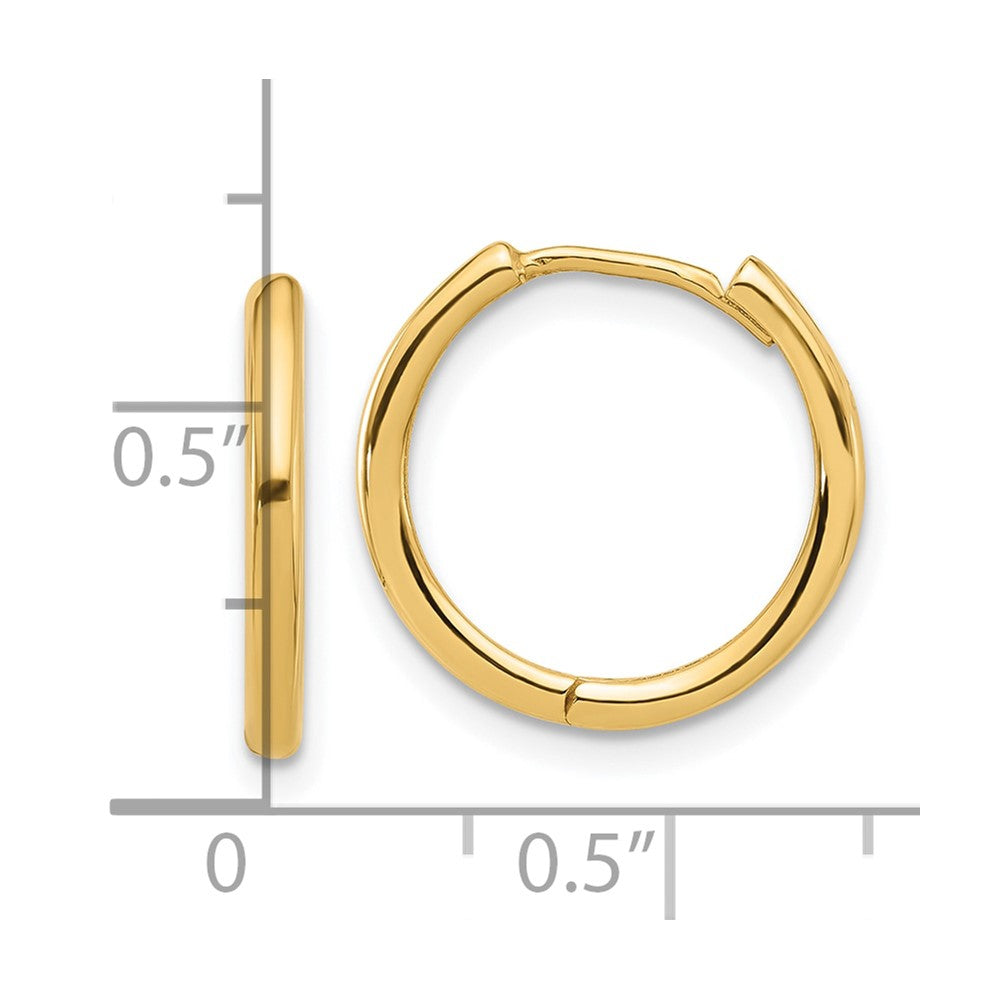 14K Polished Hinged Hoop Earrings