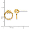 14K Polished Circle Post Earrings