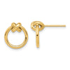 14K Polished Circle Post Earrings