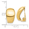 14K Polished Omega Clip Non-pierced Earrings