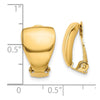 14K Polished Omega Clip Non-pierced Earrings