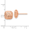 Gold Diamond-cut Square Post Earrings