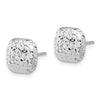 Gold Diamond-cut Square Post Earrings