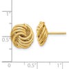 Golden Treasures 14K Polished Love Knot Post Earrings