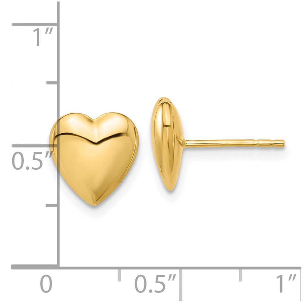 Gold Heart Post Earrings