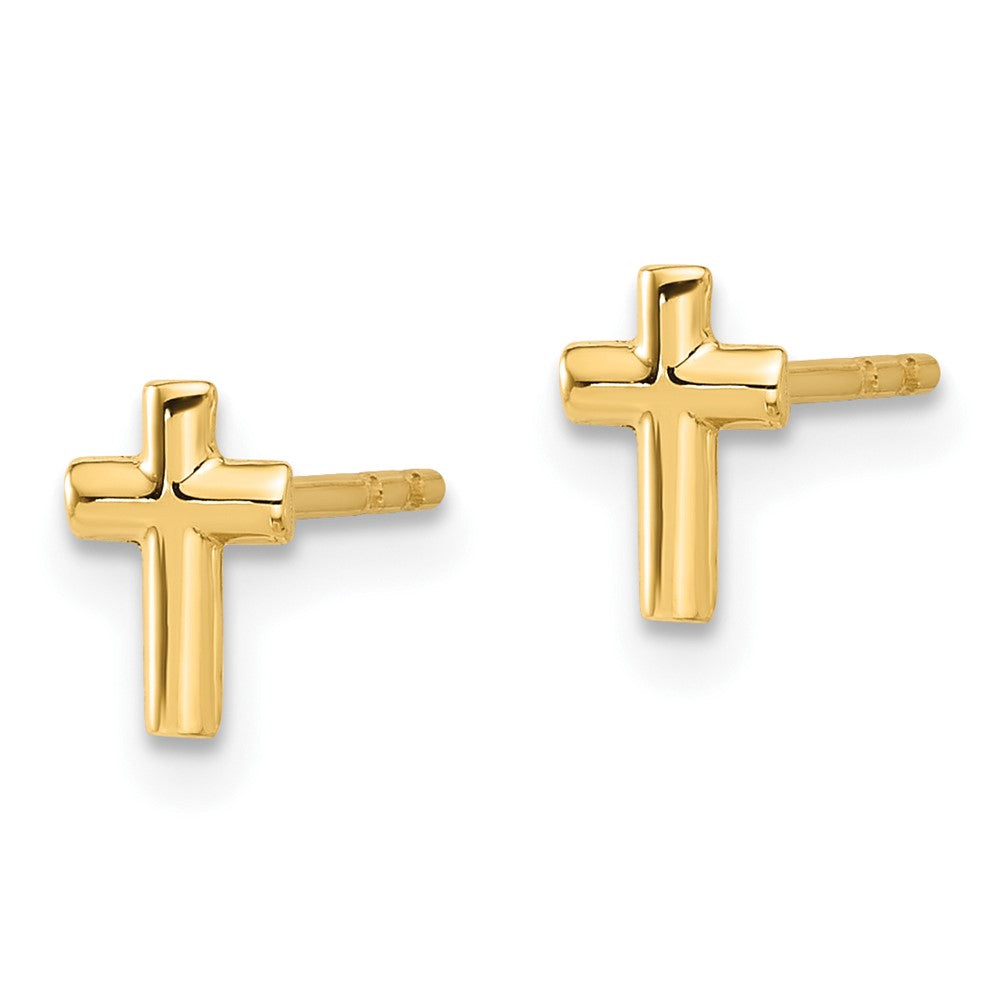 Gold Cross Post Earrings