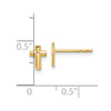 14K Polished Small Cross Post Earrings