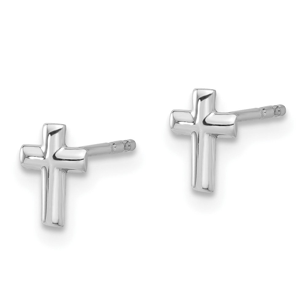 Gold Cross Post Earrings