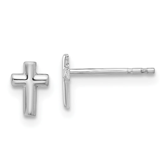 Gold Cross Post Earrings