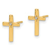 Gold Cross Post Earrings