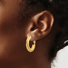 Gold Knife-edge Omega Back Hoop Earrings