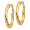 Gold Knife-edge Omega Back Hoop Earrings