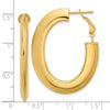 Gold Knife-edge Omega Back Hoop Earrings