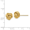 14k 9mm Polished Triple Love Knot Post Earrings
