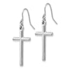 Gold Cross Shepard Hook Earrings