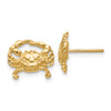 14k Polished Crab Post Earrings