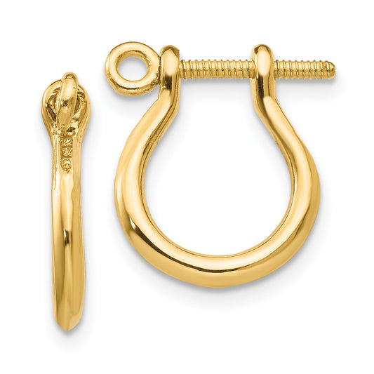Gold Shackle Hoop Earrings