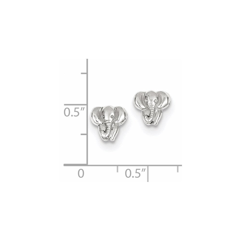 Gold Elephant Post Earrings