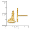 14K Diamond-cut Lighthouse Post Earrings