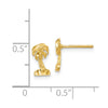 14K Diamond-cut Palm Tree Post Earrings