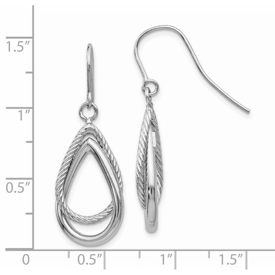 Gold Teardrop Shepard Hook Earrings