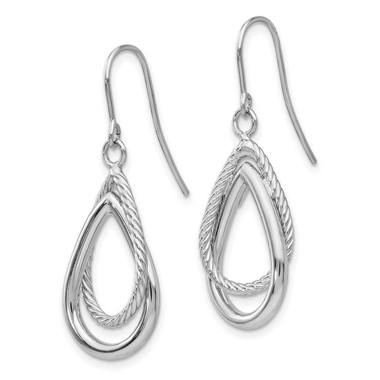 Gold Teardrop Shepard Hook Earrings
