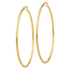 14k 2x70mm Polished Round Tube Hoop Earrings