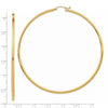 14k 2x75mm Polished Round Tube Hoop Earrings