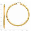 14k 4x70mm Polished Round Tube Hoop Earrings