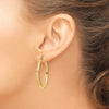Gold Patterned Diamond-cut Hoop Earrings