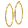 Gold Patterned Diamond-cut Hoop Earrings