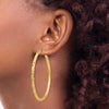 Gold Patterned Diamond-cut Hoop Earrings