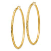Gold Patterned Diamond-cut Hoop Earrings